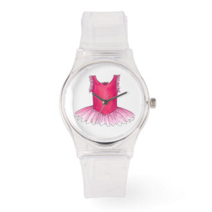 Relógio Tutu Ballerina Dançer Watch, Balé rosa,
