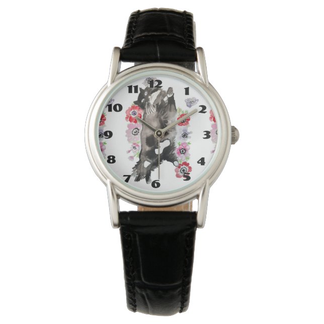 Relógio Tuxedo Cat Cats Art Animal Childs Quarto Watch (Frente)