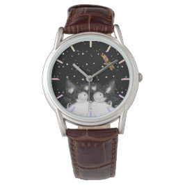 Relógio Tuxedo Cat Surpreendido por Dragonfly