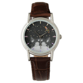 Relógio Tuxedo Cat Surpreendido por Dragonfly