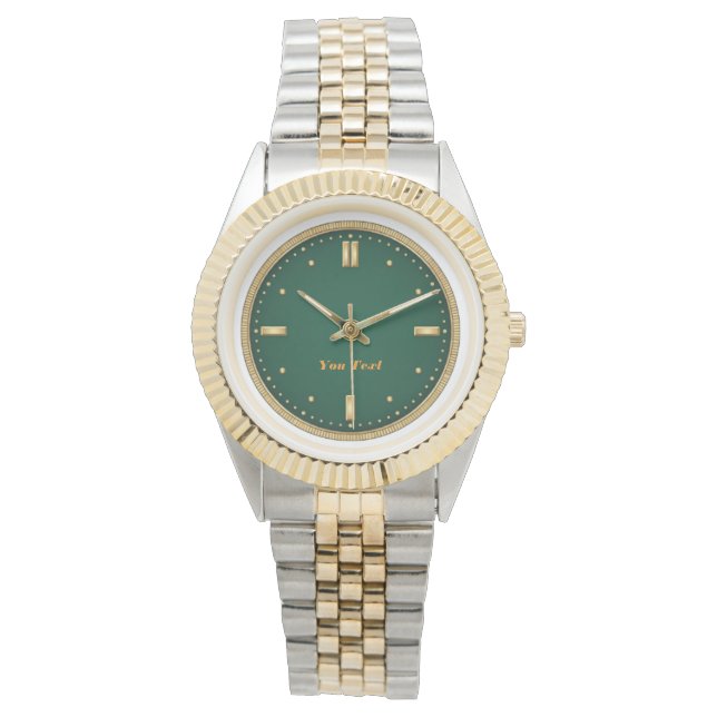 Relógio Two-Tone Gold & Silver Luxury Watch (Frente)