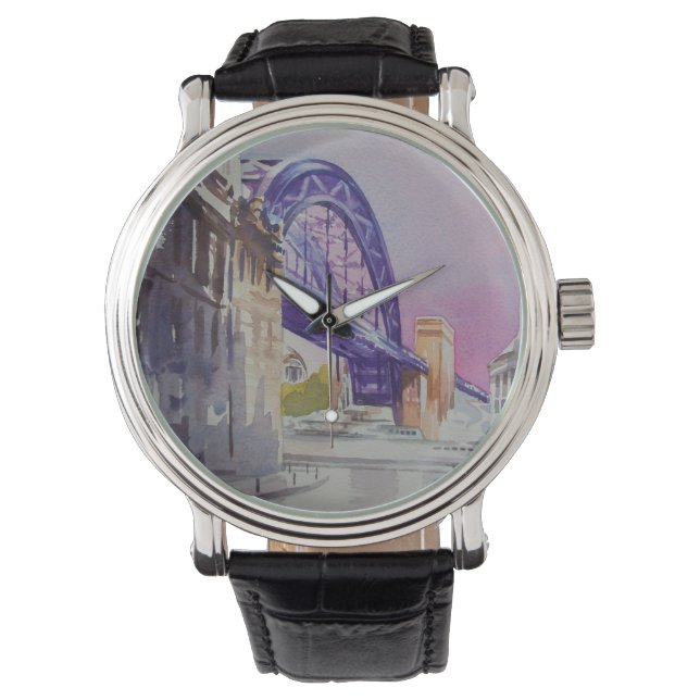 Relógio Tyne Bridge Vintage Leather Strap Watch (Frente)