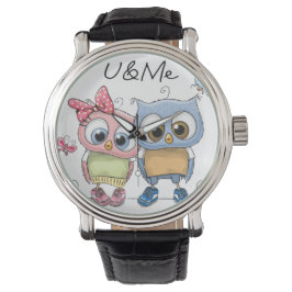 Relógio U & Me Sweet Owls Wristwatch  Adorable Forest Bird