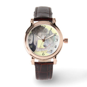 Relógio Um belo desenho amoroso da garota beijando o cacho