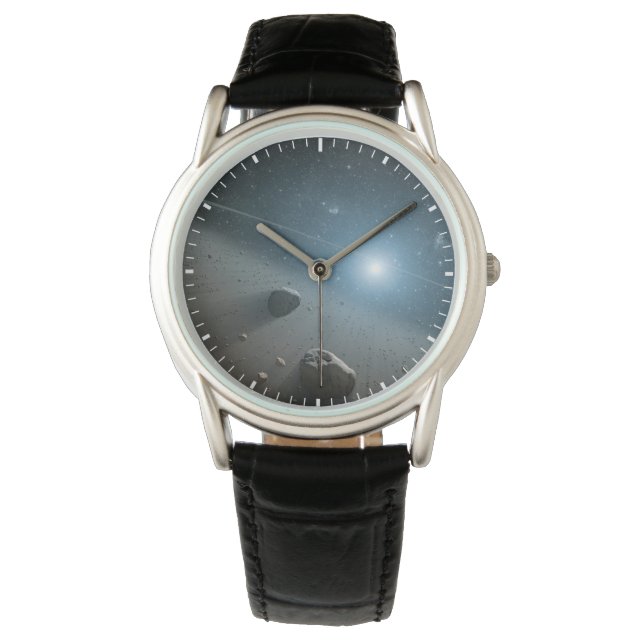 Relógio Um Cinturão Asteroide Em Torno Da Estrela Brilhant (Frente)