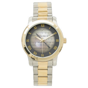 Relógio Um fundo "O Planeta Musical" * ~