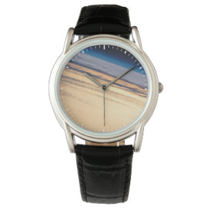 Relógio Um Sunset Orbital Ao Largo Da Costa Da Baixa Calif