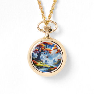 Relógio Uma cruz de 1 Peter 5:7 numa montanha