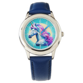 Relógio Unicorn Moonlight personalizável: seu nome em estr
