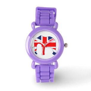 Relógio Union Jack Elephant British Flag Watch