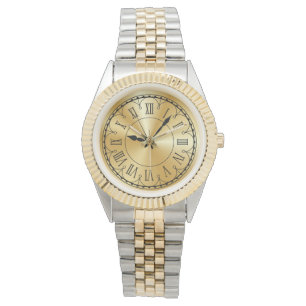 Relógio Unisex Elegante com dois tons sobredimensionados