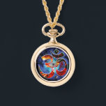 Relógio Universal OM Asana Necklace Watch<br><div class="desc">OM. O som, o símbolo, a alma. Um tema de eterno para uma peça de tempo tesourada. O universo dentro de você permanece em sincronia com a eterna verdade da paz, amor e harmonia à medida que sua cronologia de eventos evolui ao longo do tempo. Consulte este acessório útil e...</div>