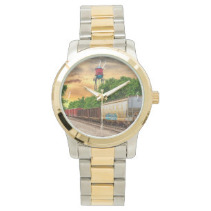 Relógio Urban Steam Punk Sunset Dourado Watch