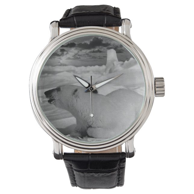 Relógio Urso polar Vintage USA Alaska (Frente)