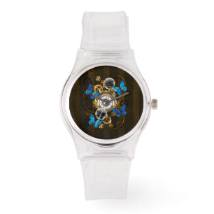 Relógio Ursos-galos e Borboletas Azuis