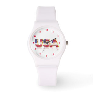 Relógio USA Flag Watch EUA United States of America