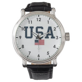 Relógio USA varsity letters American Flag Gym Sports 