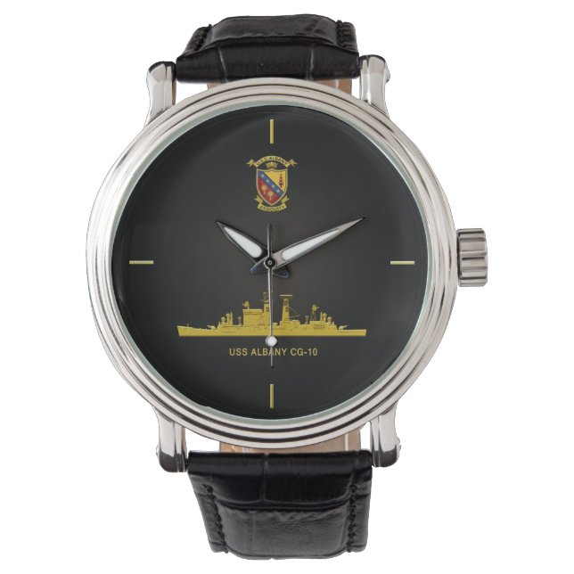 RELÓGIO USS ALBANY CG- 10 WRIST WATCH (Frente)