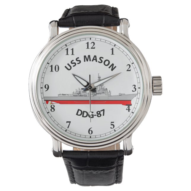 RELÓGIO USS MASON - DDG-87 - ARLEIGH BURKE WATCH (Frente)