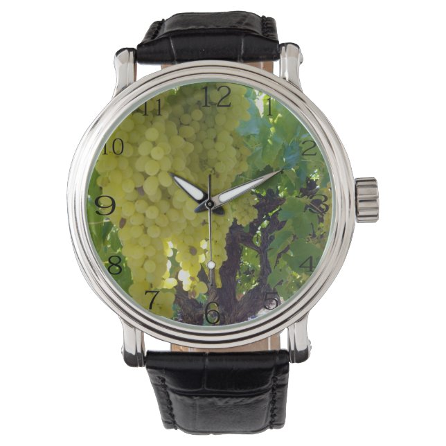 Relógio Uvas Sultana Numa Vinha De Uva, (Frente)