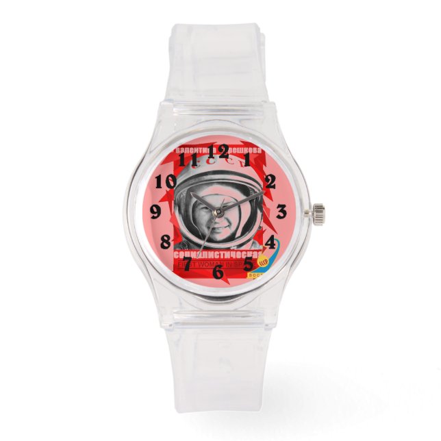 Relógio Valentina Tereshkova, PRIMEIRA MULHER NO Wrist Wa  (Frente)