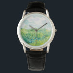 Relógio Van Gogh. Campos de Trigo Verde Auvers. Impression<br><div class="desc">Cuidado com Van Gogh "Green Wheat Fields,  Auvers".</div>