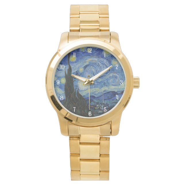 Relógio Van Gogh Starry Night Elegant Men Watch (Frente)