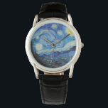 Relógio Van Gogh Starry Night. Impressionismo arte de vint<br><div class="desc">O relógio Van Gogh "The Starry Night".</div>