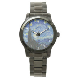 Relógio Van Gogh Starry Night Painting Elegant Men's Watch