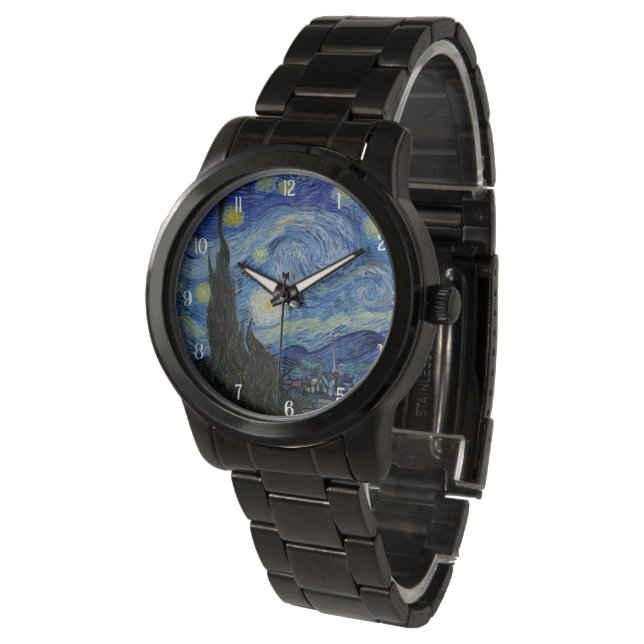 Relógio Van Gogh Starry Night Painting Elegant Men's Watch (Angular)