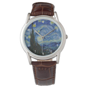 Relógio Van Gogh Starry Night Painting Mulheres Legantes