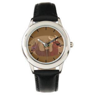 Relógio Veado Vestindo óculos escuros