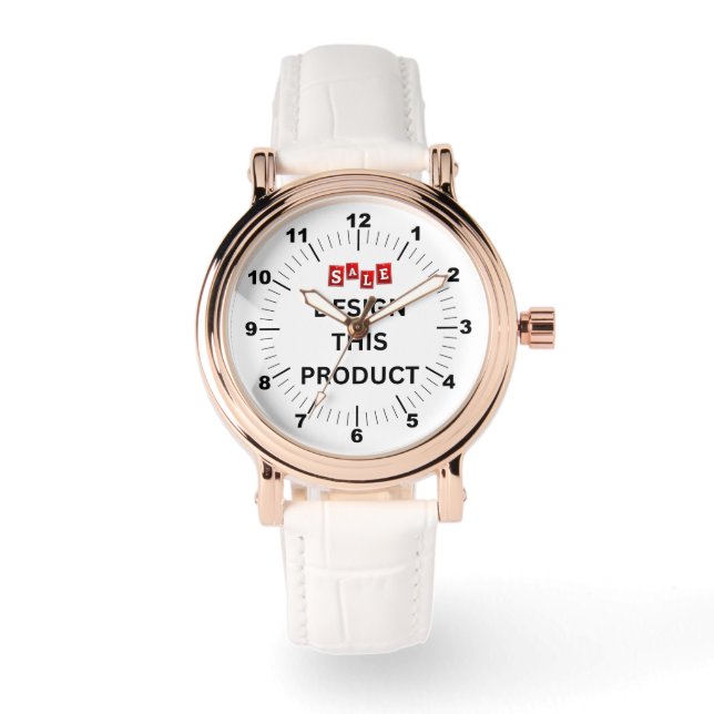 Relógio VENDA! Women's Watch - Personalizado - Rosa Dourad (Frente)