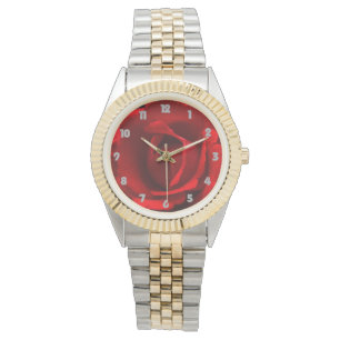 Relógio Ventilação dos Números de rosa vermelha da Cinza