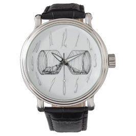 Relógio Ver números e face direita de ampulheta drenando