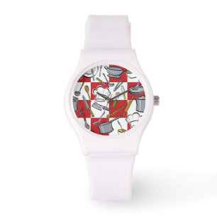 Relógio Verificação das ferramentas da cozinha