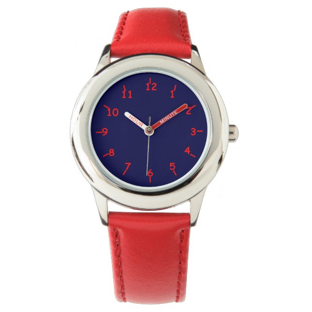 Relógio Vermelho Azul Também (Frente)