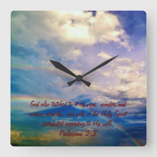 Relógio Verso da bíblia - Hebraicos 2:4