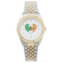 Relógio Vestuário com Irish Heart Shamrock Watch