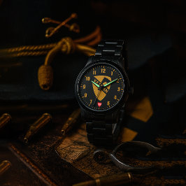 Relógio Veterano da 1ª Divisão de Cavalaria Preto