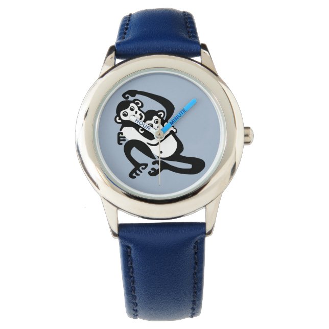 Relógio Vida selvagem. - BONOBO - Chimpanzé em perigo - Az (Frente)