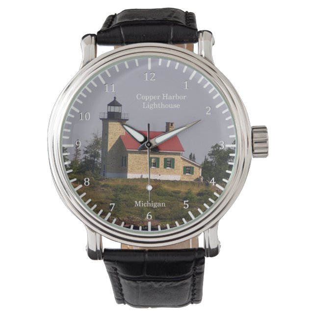 Relógio Vigia do farol de cobre Harbor (Frente)