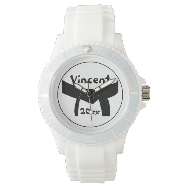 Relógio Vigia do pulso do Cinturão Negro Básico de Artes M (Frente)