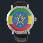 Relógio Vigilância da bandeira etíope<br><div class="desc">Vigilância da bandeira etíope</div>