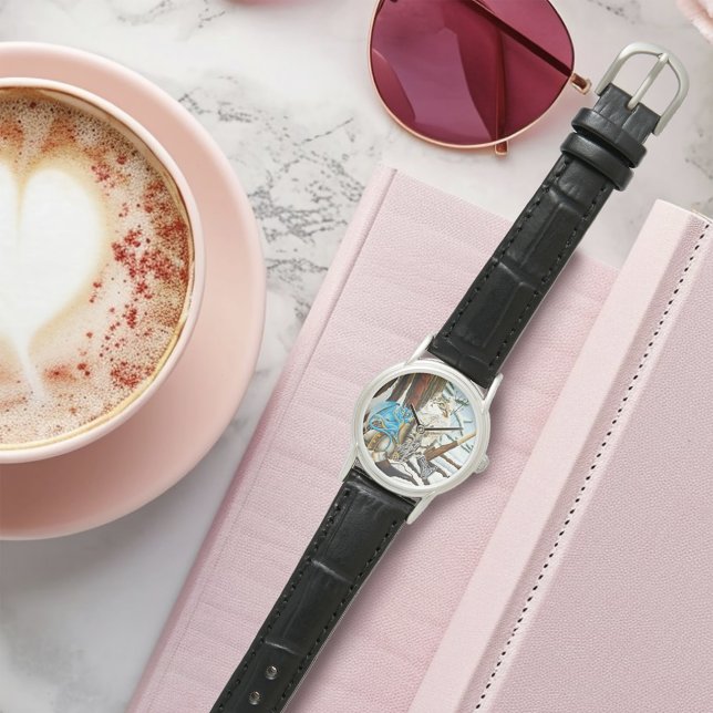 Relógio Viking Cat Blue Dragon (Criador carregado)