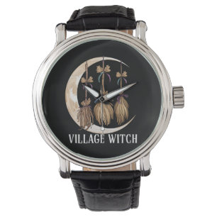 Relógio Village Witch Gothic Occult Wicca Pagan Nature