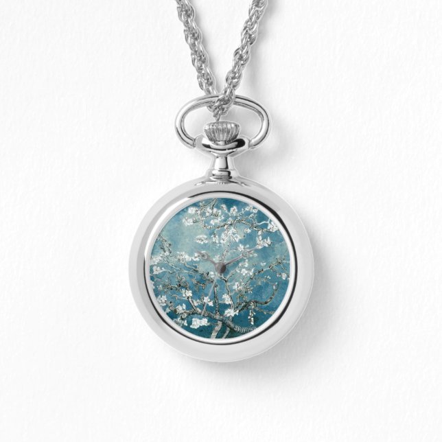 Relógio Vincent Van Gogh Almond Blossoms Teal Watch (Frente)