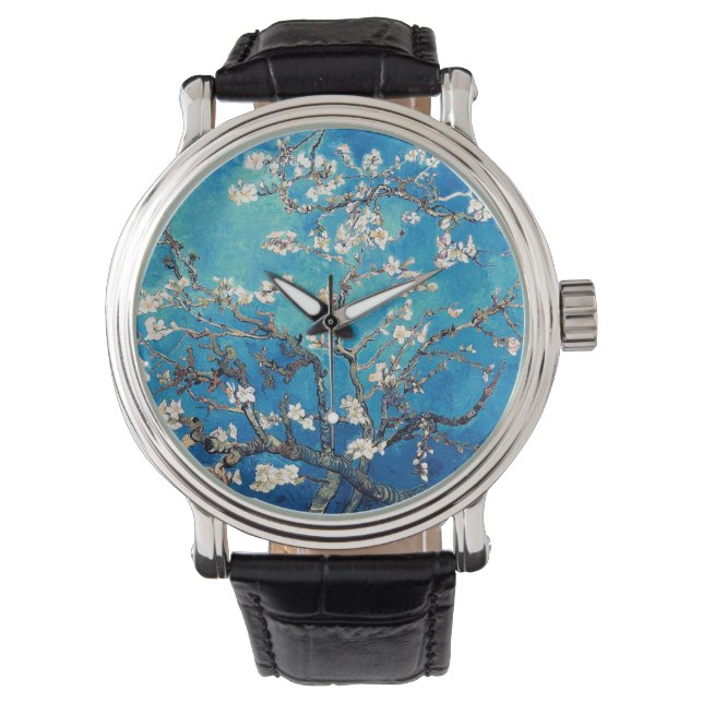 Relógio Vincent Van Gogh Almond Blossoms Watch Turquoise (Frente)