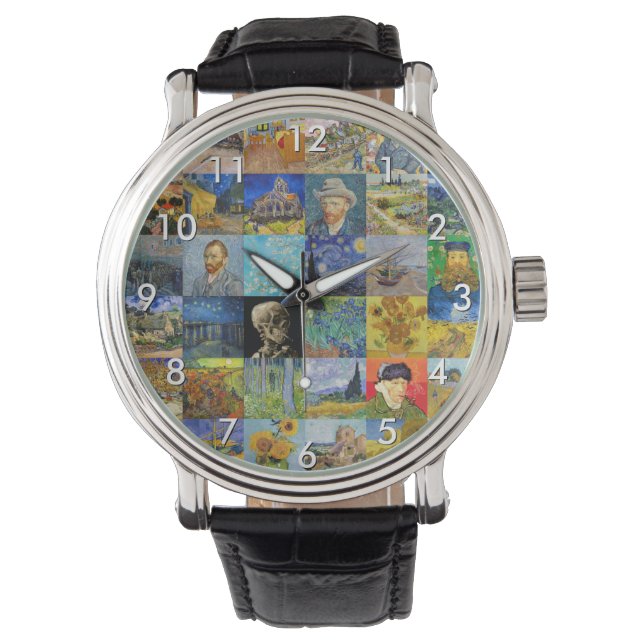 Relógio Vincent van Gogh - Masterworks Mosaic Patchwork (Frente)