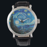 Relógio Vincent van Gogh, Starry Night<br><div class="desc">Starry Night,  famosa pintura de Vincent van Gogh</div>